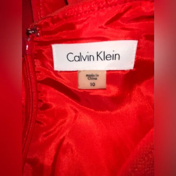 Calvin Klein Red Midi Dress - Picture 7 of 9